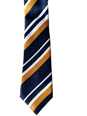 Navyblue & Golden Striped Necktie Navyblue & Golden Striped Necktie