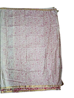Pink Kalamkari Cotton Silk Saree with Unstitched Blouse for Women Pink Kalamkari Cotton Silk Saree with Unstitched Blouse for Women