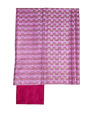 Pink & Magenta Unstitched Banarasi Cotton Silk Dress Material with Dupatta for Women Pink & Magenta Unstitched Banarasi Cotton Silk Dress Material with Dupatta for Women