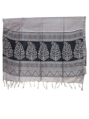 Pink & Blue Batik Print Cotton Silk Dupatta Pink & Blue Batik Print Cotton Silk Dupatta