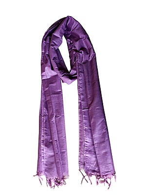 Purple Cotton Silk Solid Dupatta Purple Cotton Silk Solid Dupatta