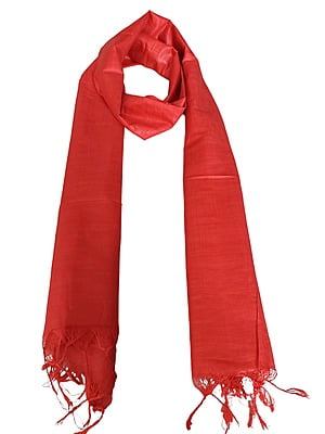 Red Cotton Silk Solid Dupatta Red Cotton Silk Solid Dupatta