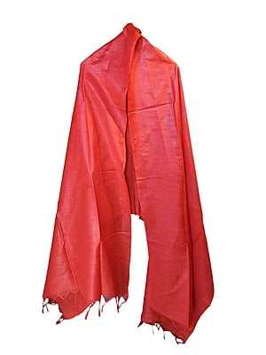 Red Cotton Silk Solid Dupatta Red Cotton Silk Solid Dupatta