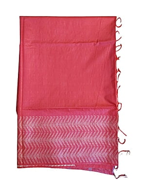 Red Woven Kota Silk Saree with Running Blouse Red Woven Kota Silk Saree with Running Blouse