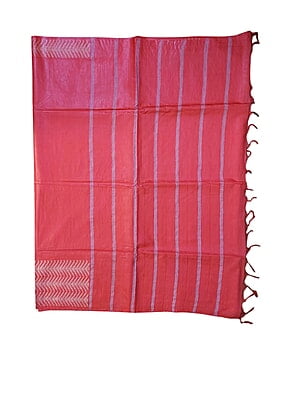 Red Woven Kota Silk Saree with Running Blouse Red Woven Kota Silk Saree with Running Blouse