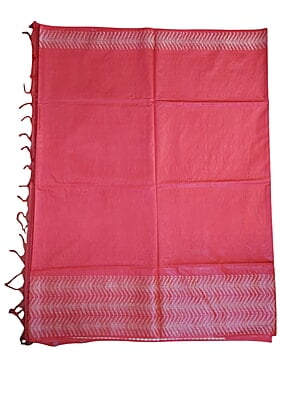 Red Woven Kota Silk Saree with Running Blouse Red Woven Kota Silk Saree with Running Blouse