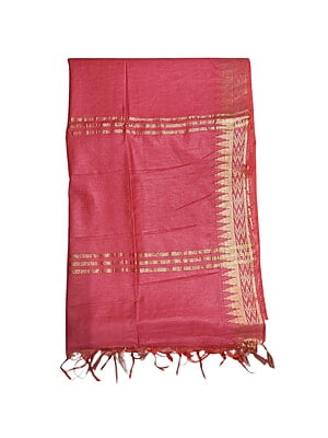 Pink with Golden Woven Kota Silk Saree with Running Blouse Pink with Golden Woven Kota Silk Saree with Running Blouse