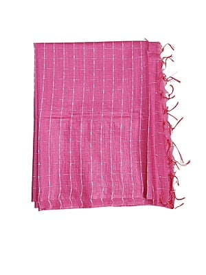 Pink Woven Kota Silk Saree with Running Blouse Pink Woven Kota Silk Saree with Running Blouse