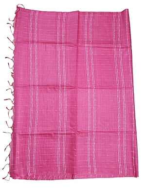 Pink Woven Kota Silk Saree with Running Blouse Pink Woven Kota Silk Saree with Running Blouse