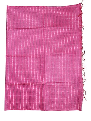 Pink Woven Kota Silk Saree with Running Blouse Pink Woven Kota Silk Saree with Running Blouse