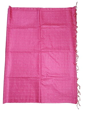 Pink Woven Kota Silk Saree with Running Blouse Pink Woven Kota Silk Saree with Running Blouse