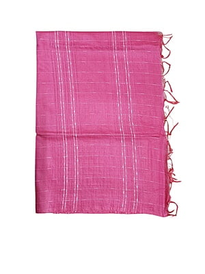 Pink Woven Kota Silk Saree with Running Blouse Pink Woven Kota Silk Saree with Running Blouse