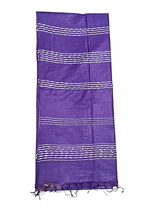 Purple Woven Kota Silk Saree with Running Blouse