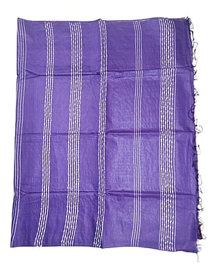 Purple Woven Kota Silk Saree with Running Blouse