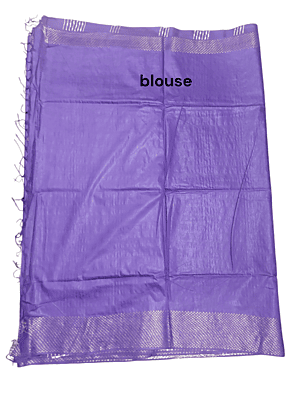 Purple Woven Kota Silk Saree with Running Blouse