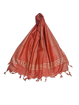 Red Unstitched Solid Woven Salwar Suit Fabric with Dupatta Red Unstitched Solid Woven Salwar Suit Fabric with Dupatta