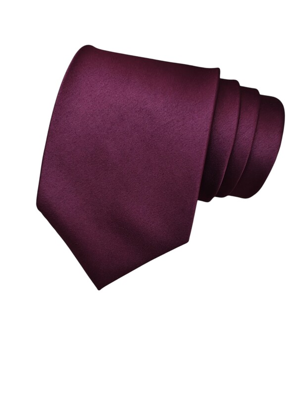 Burgundy Solid Microfiber Silk Necktie Burgundy Solid Microfiber Silk Necktie