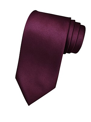 Burgundy Solid Microfiber Silk Necktie Burgundy Solid Microfiber Silk Necktie