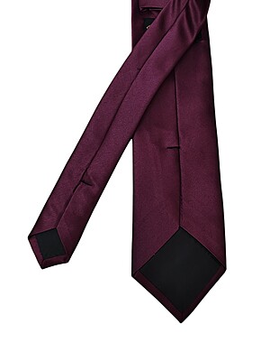 Burgundy Solid Microfiber Silk Necktie Burgundy Solid Microfiber Silk Necktie
