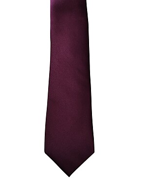 Burgundy Solid Microfiber Silk Necktie Burgundy Solid Microfiber Silk Necktie