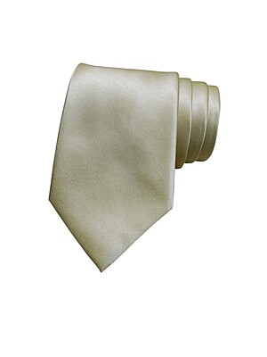Golden Solid Microfiber Silk Necktie