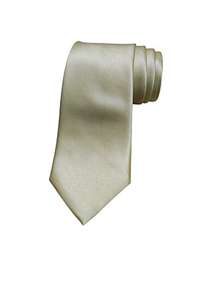 Golden Solid Microfiber Silk Necktie