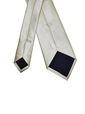 Golden Solid Microfiber Silk Necktie