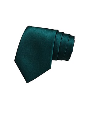 Green Solid Microfiber Silk Necktie