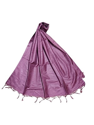 Light Plum Cotton Silk Solid Dupatta