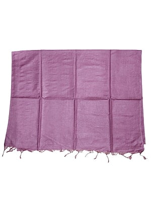 Light Plum Cotton Silk Solid Dupatta