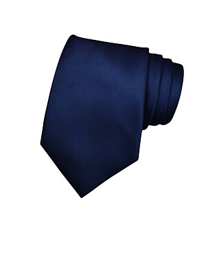 Blue Solid Microfiber Silk Necktie