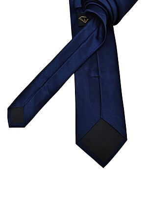 Blue Solid Microfiber Silk Necktie
