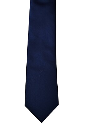 Blue Solid Microfiber Silk Necktie