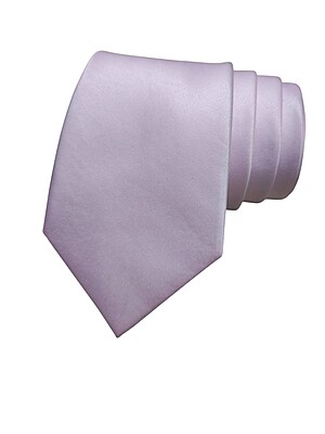 Pink Solid Microfiber Silk Necktie