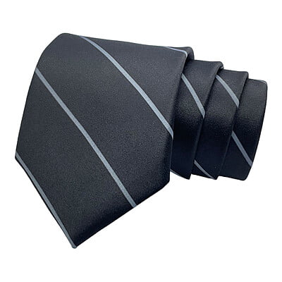 Black Striped Tie